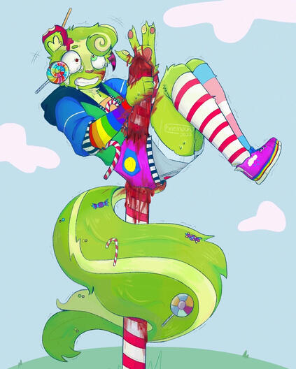 light gore fullbody fully shaded simple background